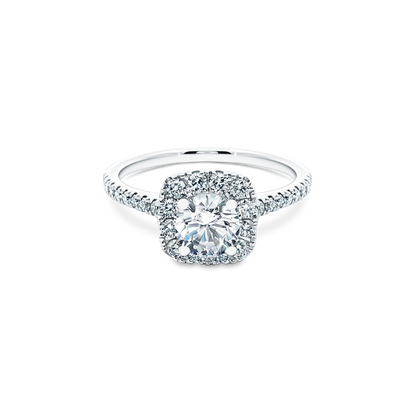 1.13ct Cushion Halo Diamond Engagement Ring — photo 1 of 3