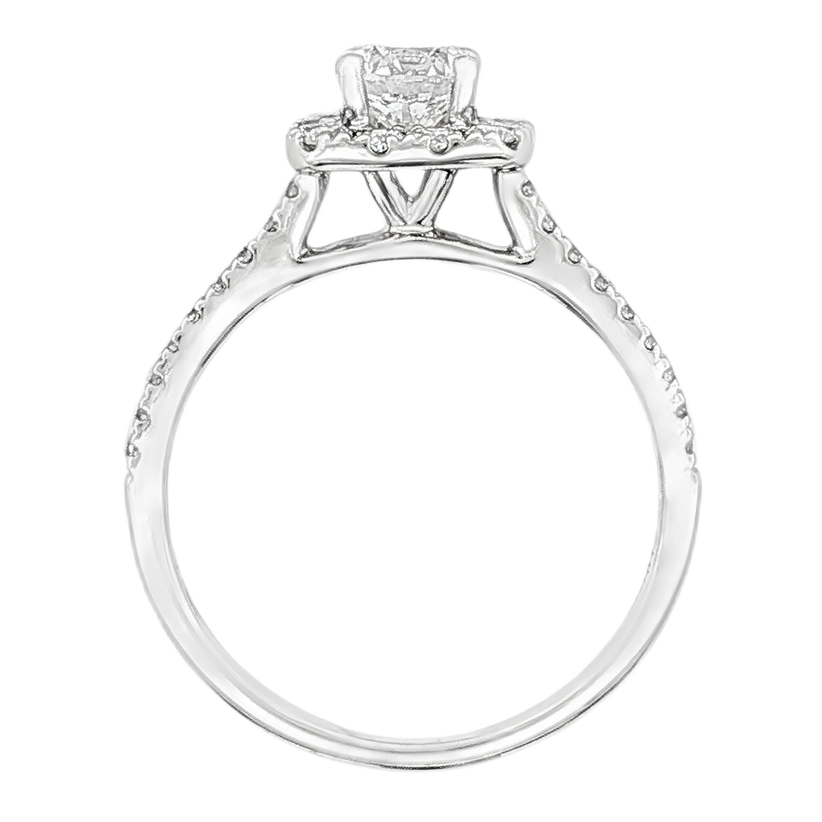 1.13ct Cushion Halo Diamond Engagement Ring — photo 3 of 3