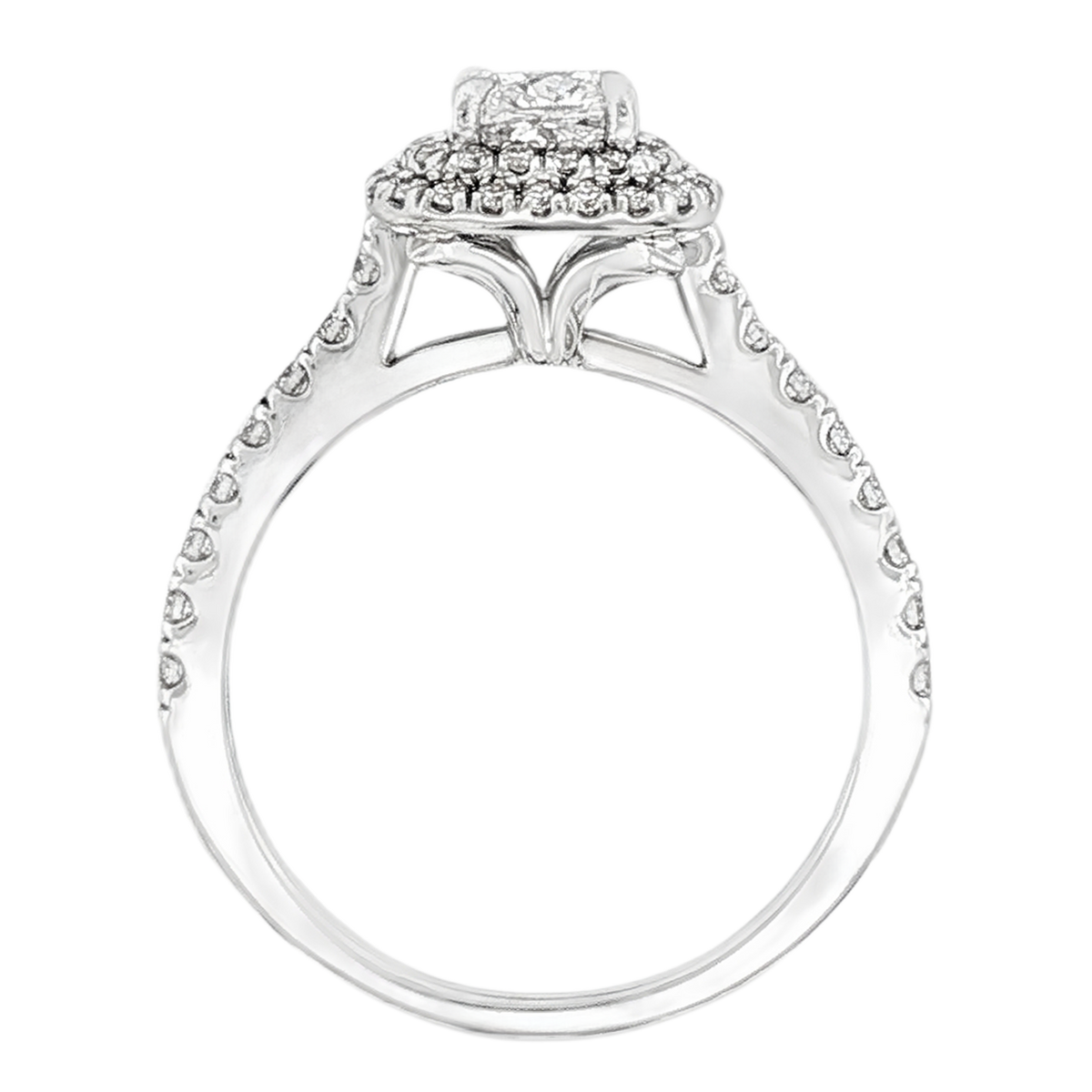 1.12ct Cushion Double Halo Diamond Engagement Ring — photo 3 of 3