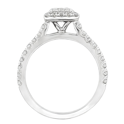 1.24ct Princess Halo Diamond Engagement Ring — photo 3 of 3