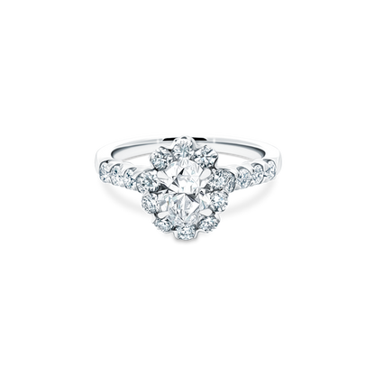 1.65ct Oval Halo Diamond Engagement Ring — photo 1 of 3