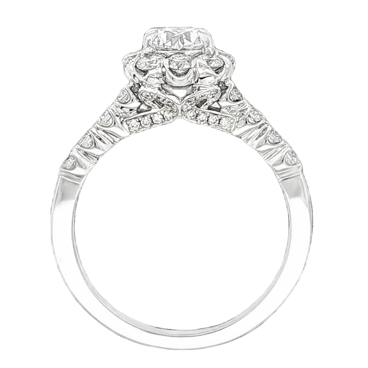 1.65ct Oval Halo Diamond Engagement Ring — photo 3 of 3