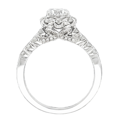 1.65ct Oval Halo Diamond Engagement Ring — photo 3 of 3