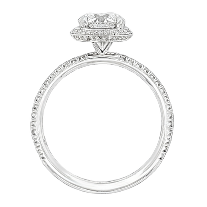 1.75ct Round Cut Diamond Pave Engagement Ring — photo 3 of 3