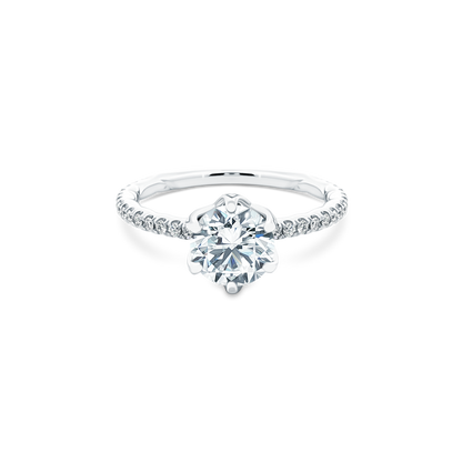 1.72ct Round Cut Diamond Pave Engagement Ring — photo 1 of 3