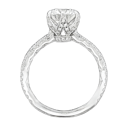 1.72ct Round Cut Diamond Pave Engagement Ring — photo 3 of 3