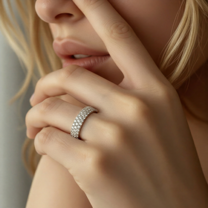 .43ct Round Cut Pave Diamond Wedding Ring — photo 2 of 3