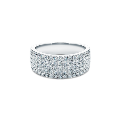 1.12ct Round Cut Pave Diamond Wedding Ring — photo 1 of 3