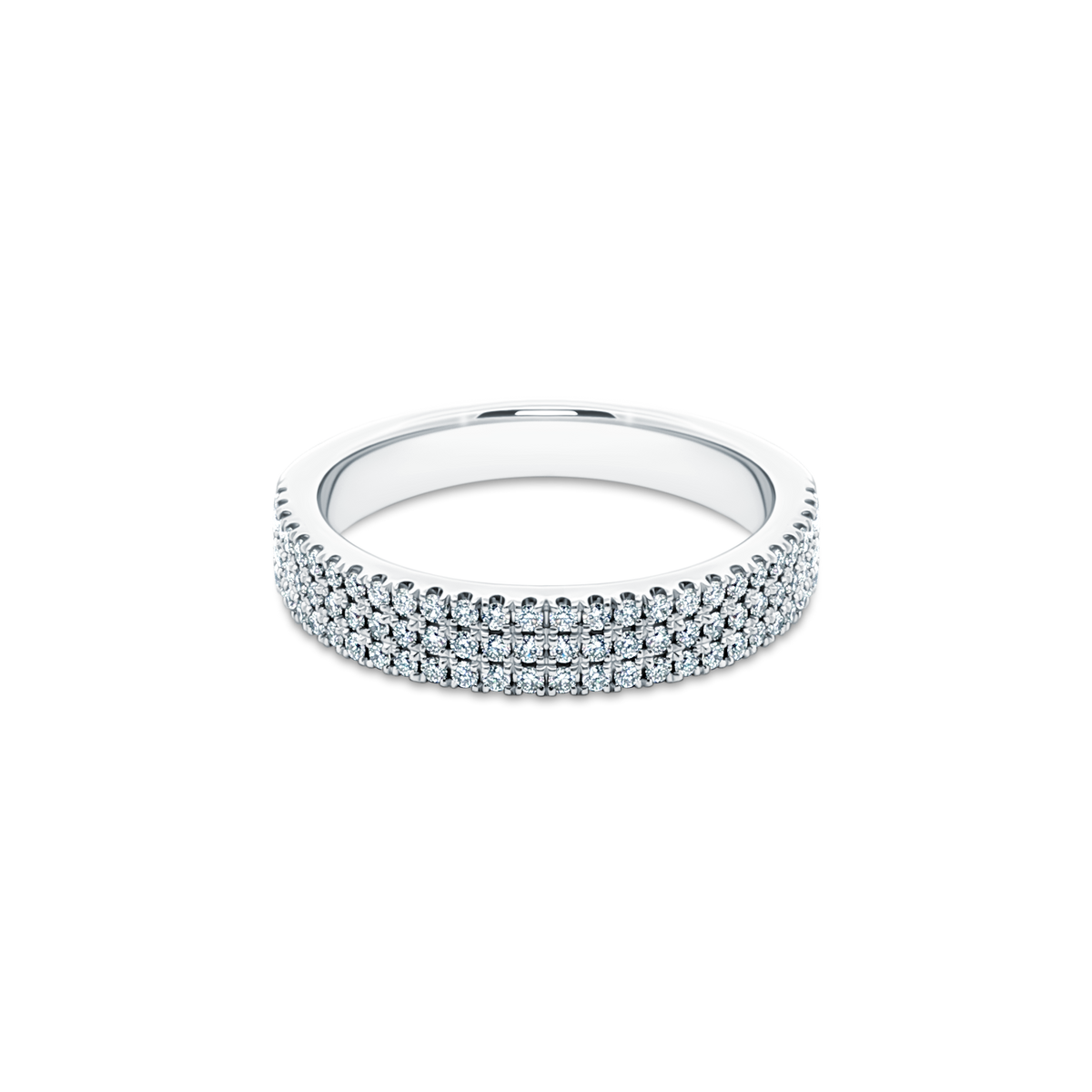 .45ct Round Cut Pave Diamond Wedding Ring — photo 1 of 3