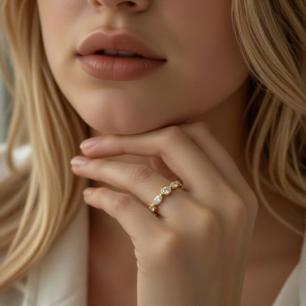 1.27ct Mixed Shape Diamond Wedding Ring — photo 2 of 3