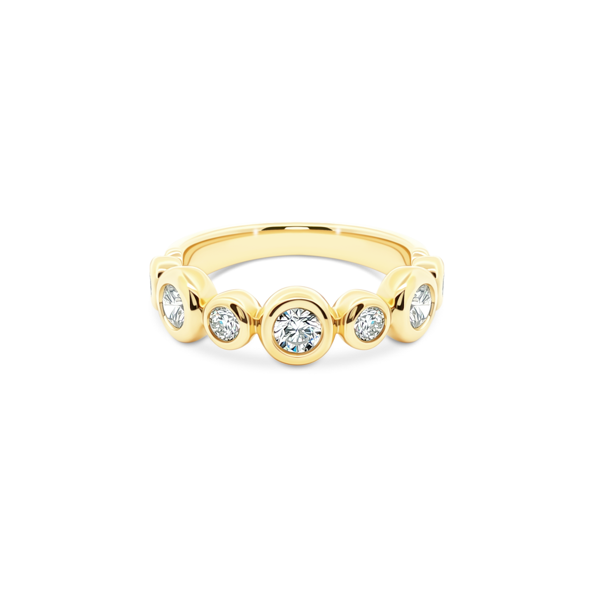 .63ct Bezel Set Round Cut Diamond Wedding Ring — photo 1 of 3