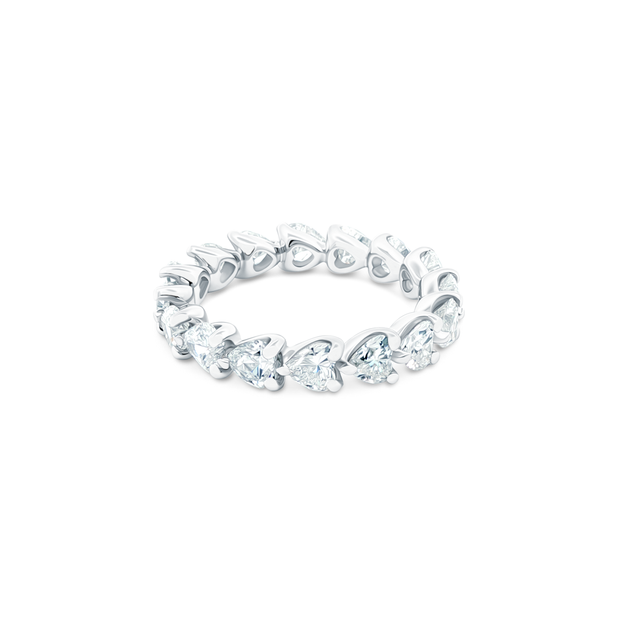3.11ct Heart Shaped Diamond Eternity Wedding Ring — photo 1 of 3