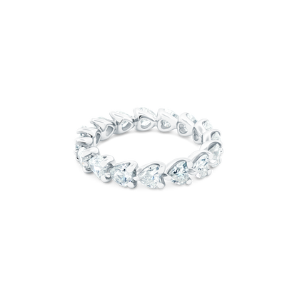 3.11ct Heart Shaped Diamond Eternity Wedding Ring — photo 1 of 3