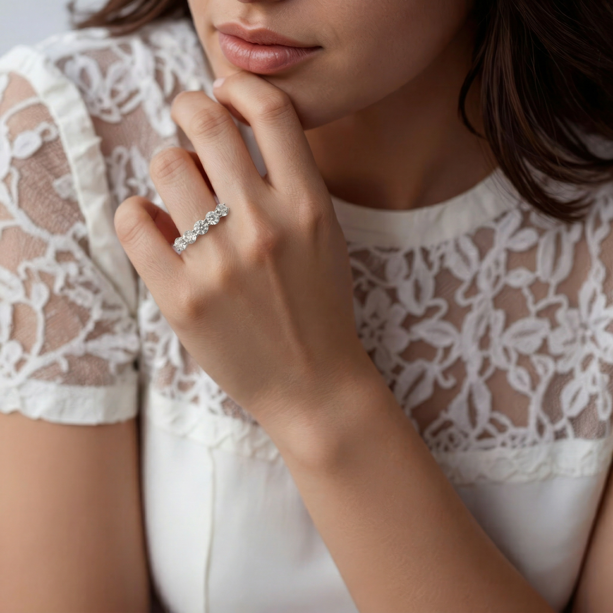 1.51ct Round Cut Diamond Wedding Ring — photo 2 of 3
