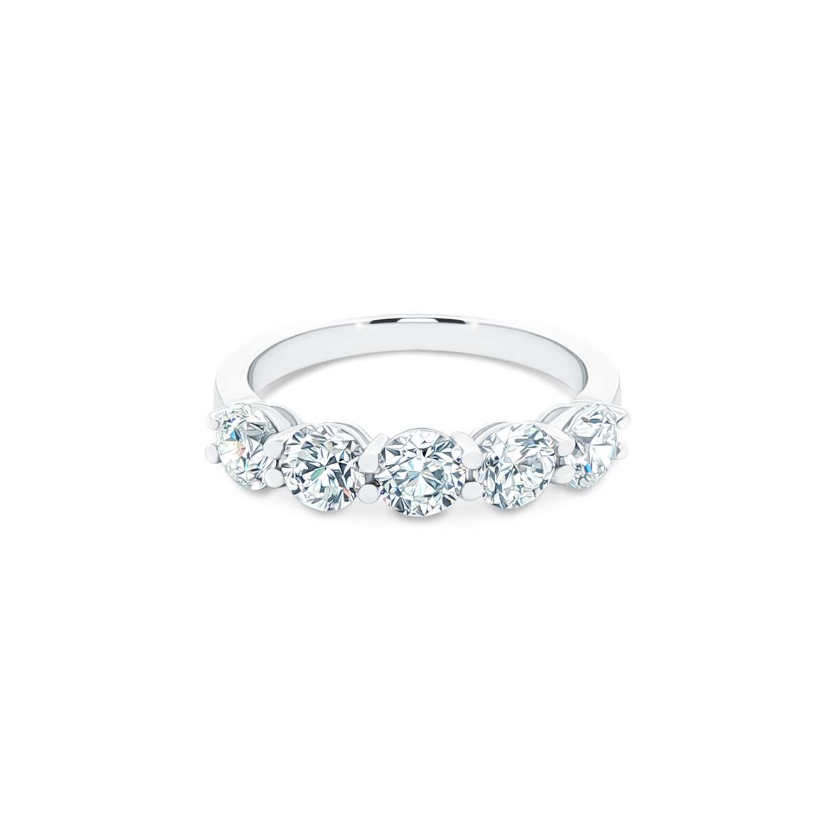 1.51ct Round Cut Diamond Wedding Ring — photo 1 of 3
