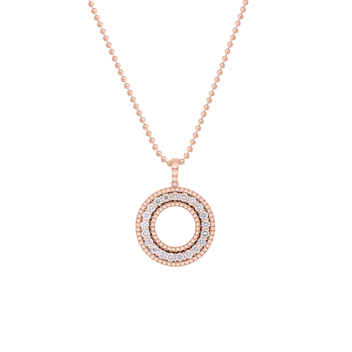 Roberto Coin Siena 18K Gold Large Diamond Circle Necklace — photo 3 of 3
