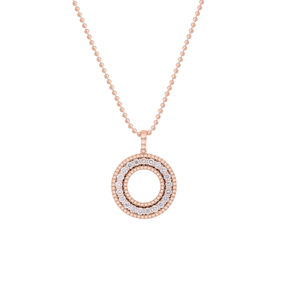 Roberto Coin Siena 18K Gold Large Diamond Circle Necklace — photo 3 of 3