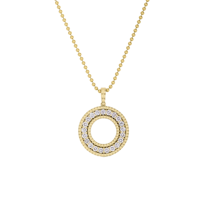 Roberto Coin Siena 18K Gold Large Diamond Circle Necklace — photo 2 of 3