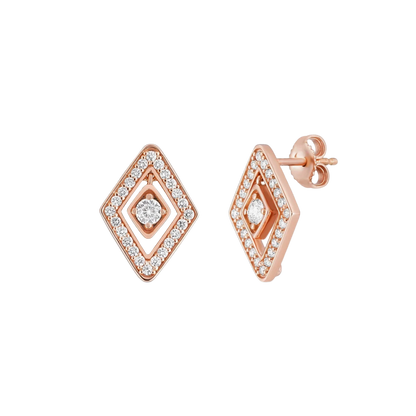 Roberto Coin 18K Gold Diamante Diamond Stud Earrings — photo 2 of 3