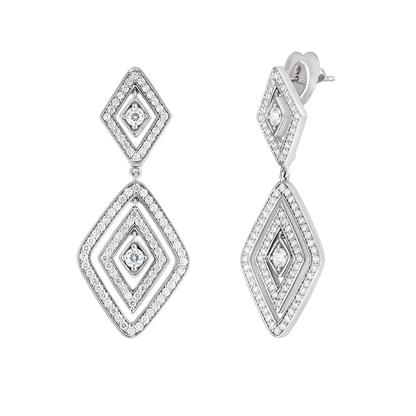 Roberto Coin 18k Gold Diamante Diamond Dangle Earrings — photo 2 of 2