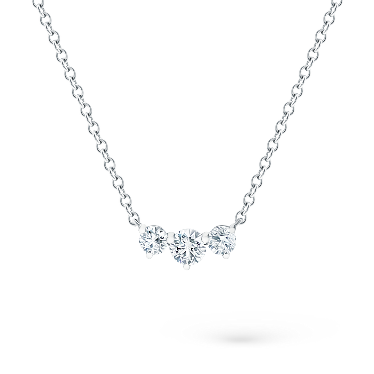 .75ct 18k White Gold Diamond Necklace - SKU 165-1705