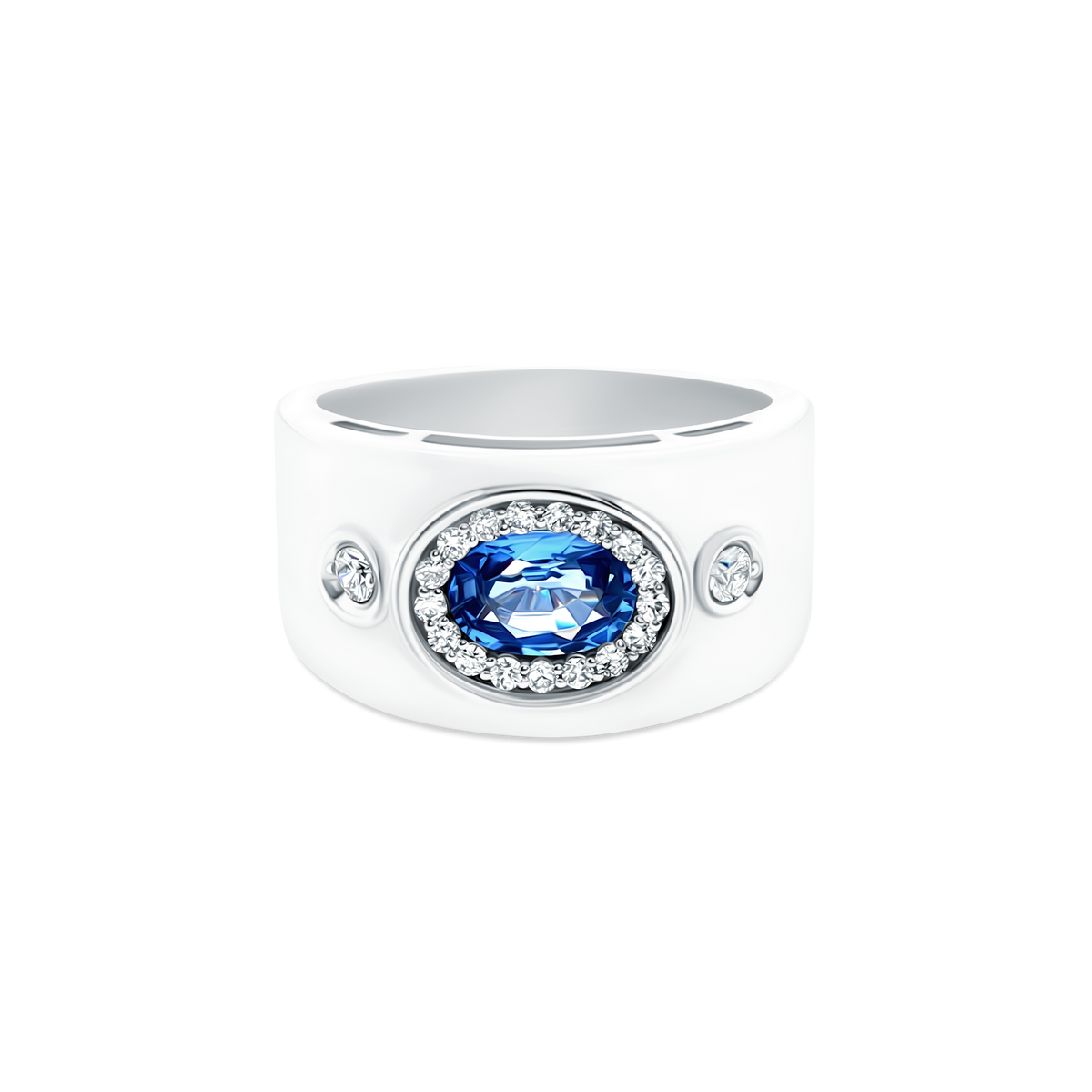 .20ct 14k White Gold Diamond and Sapphire Ring - SKU 200-1765
