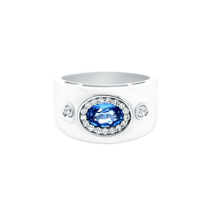 .20ct 14k White Gold Diamond and Sapphire Ring - SKU 200-1765