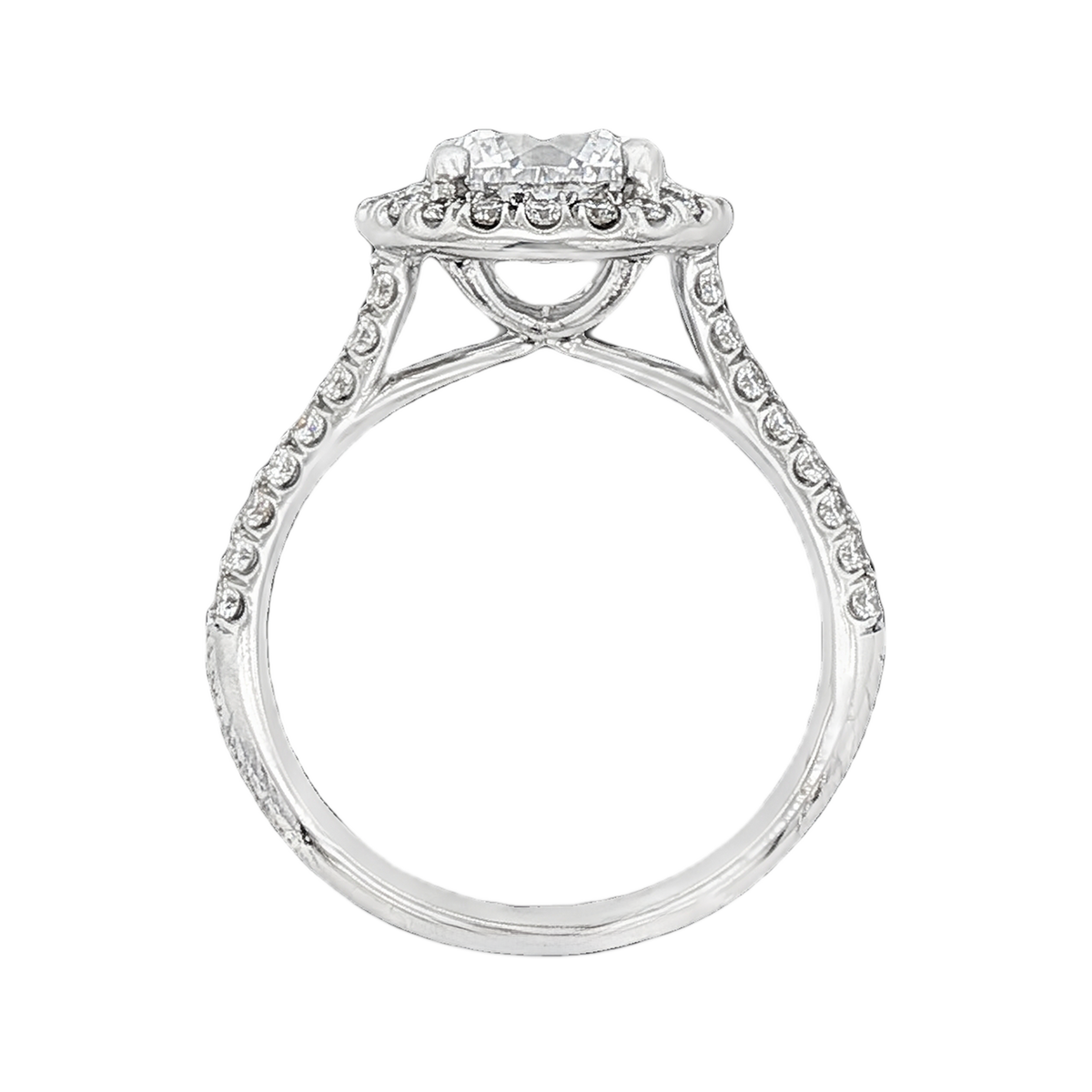 Signature Round Halo Diamond Engagement Ring — photo 3 of 3