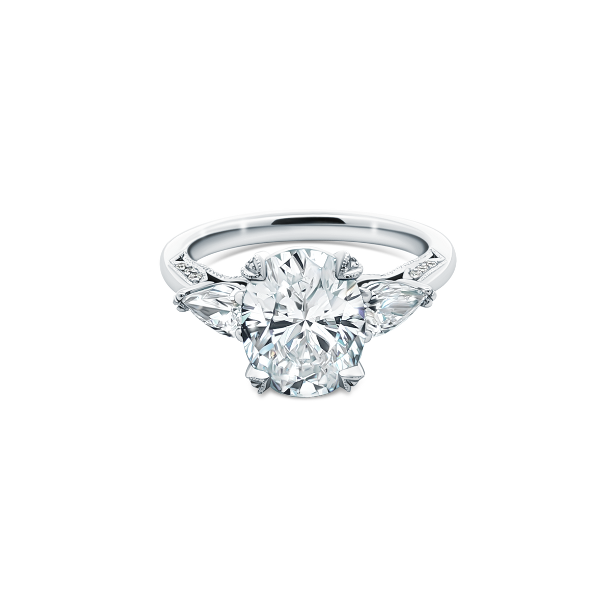Tacori Three Stone Diamond Engagement Ring — photo 1 of 3