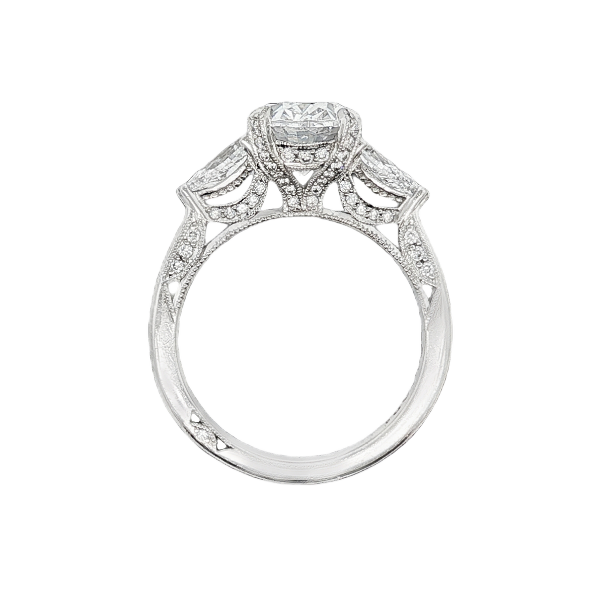 Tacori Three Stone Diamond Engagement Ring — photo 3 of 3