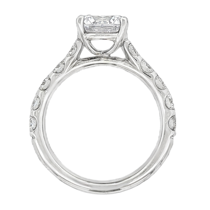 Precision Set Round Cut Diamond Engagement Ring — photo 3 of 3