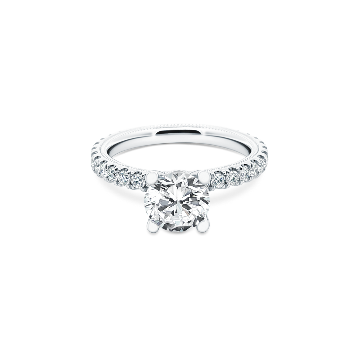 Verragio Round Diamond Pave Engagement Ring — photo 1 of 3