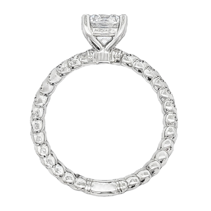 Precision Set Round Diamond Pave Engagement Ring — photo 3 of 3