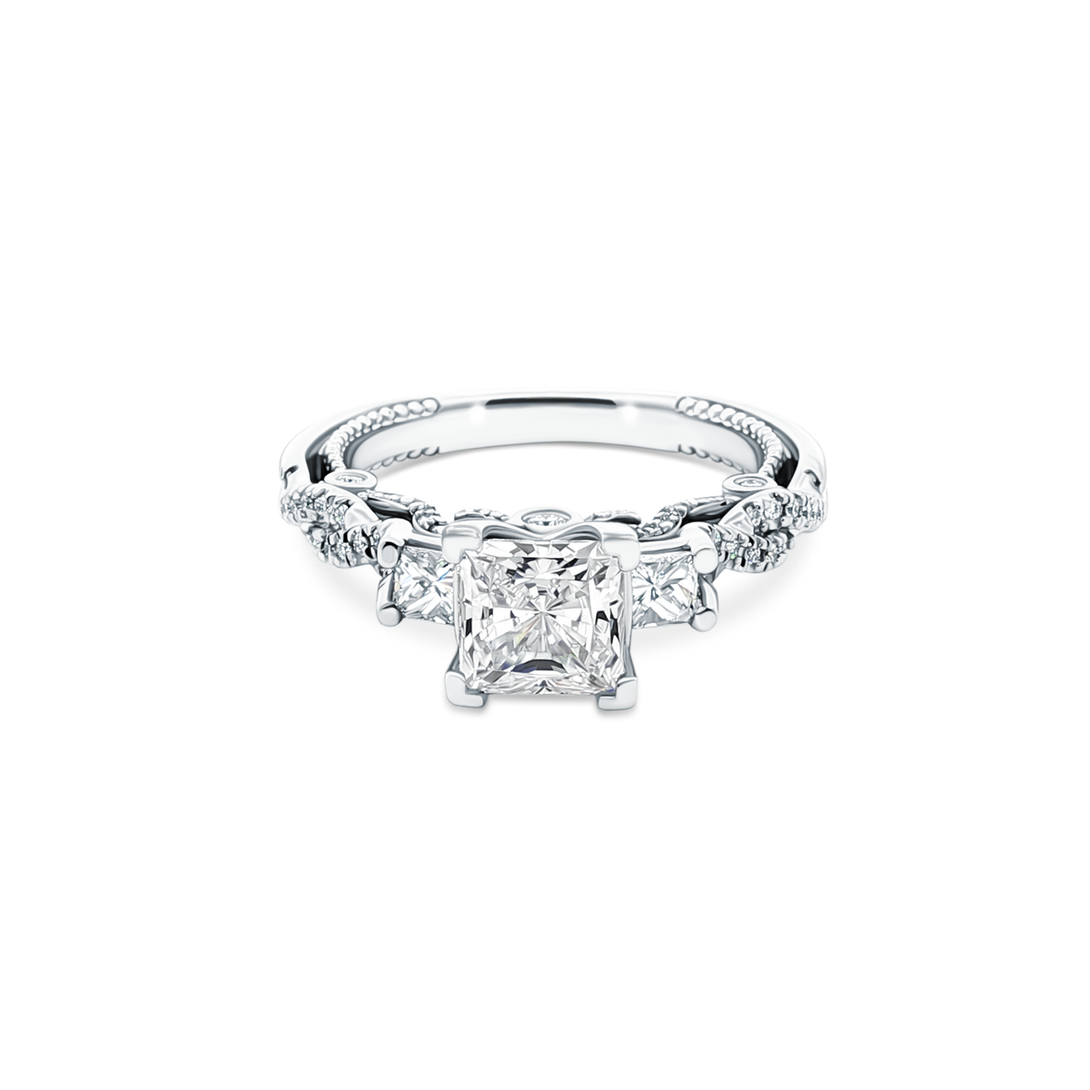 Verragio Three Stone Diamond Engagement Ring — photo 1 of 3