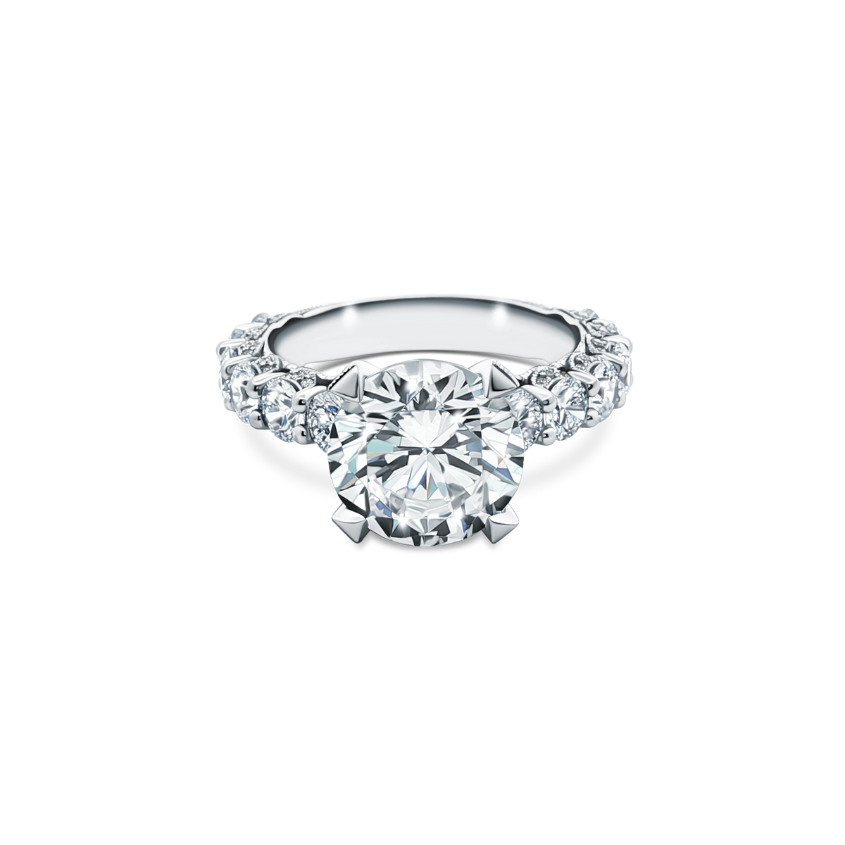 Tacori Round Diamond Shared Prong Engagement Ring — photo 1 of 3