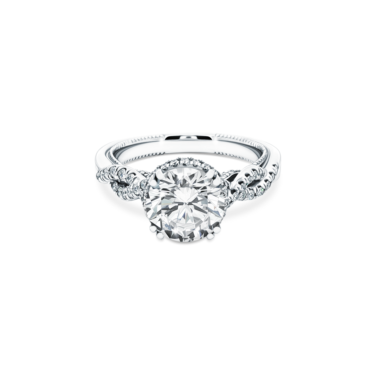 Verragio Round Halo Diamond Engagement Ring — photo 1 of 3