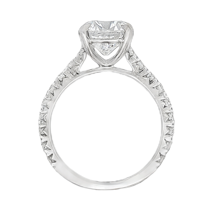 Signature Round Diamond Pave Engagement Ring — photo 3 of 3