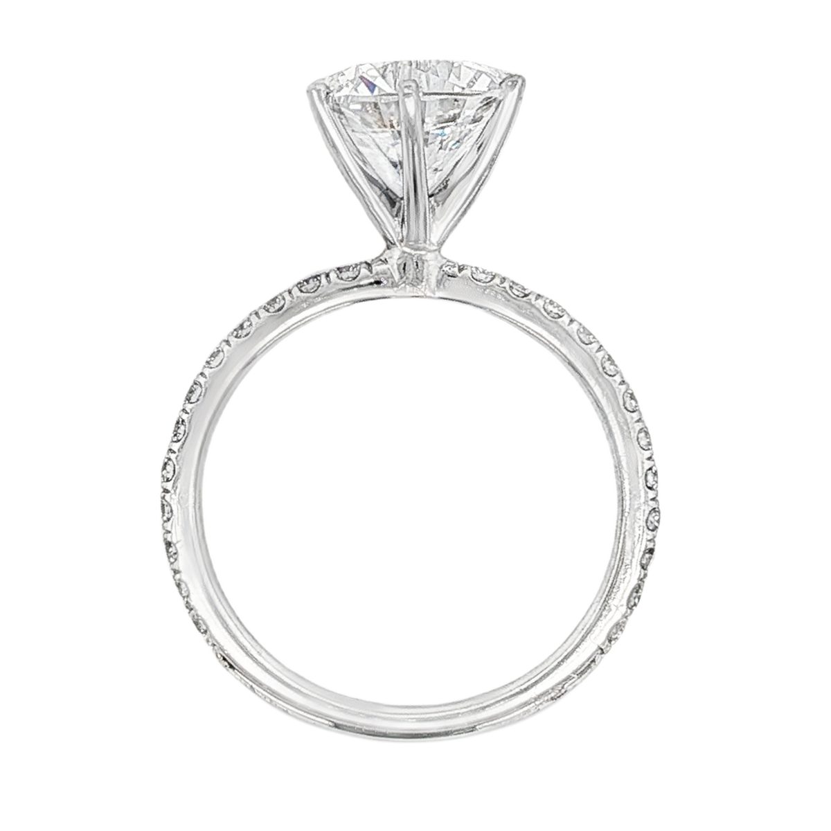 Signature Round Diamond Pave Engagement Ring — photo 3 of 3