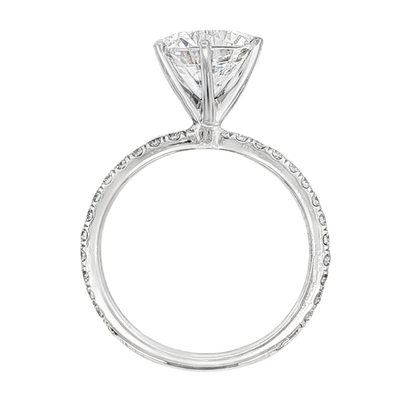 Signature Round Diamond Pave Engagement Ring — photo 3 of 3
