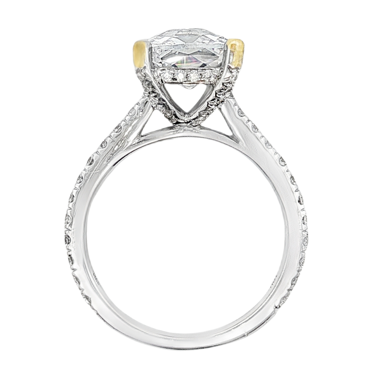 Signature Cushion Diamond Pave Engagement Ring — photo 3 of 3