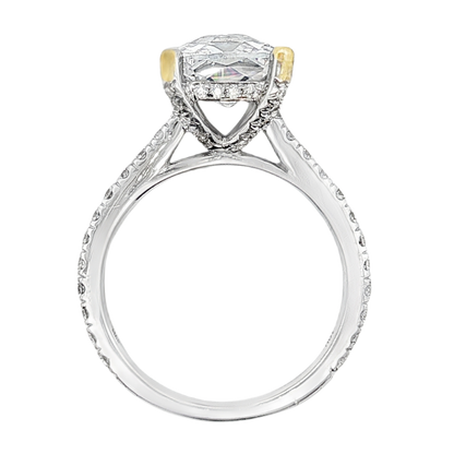 Signature Cushion Diamond Pave Engagement Ring — photo 3 of 3