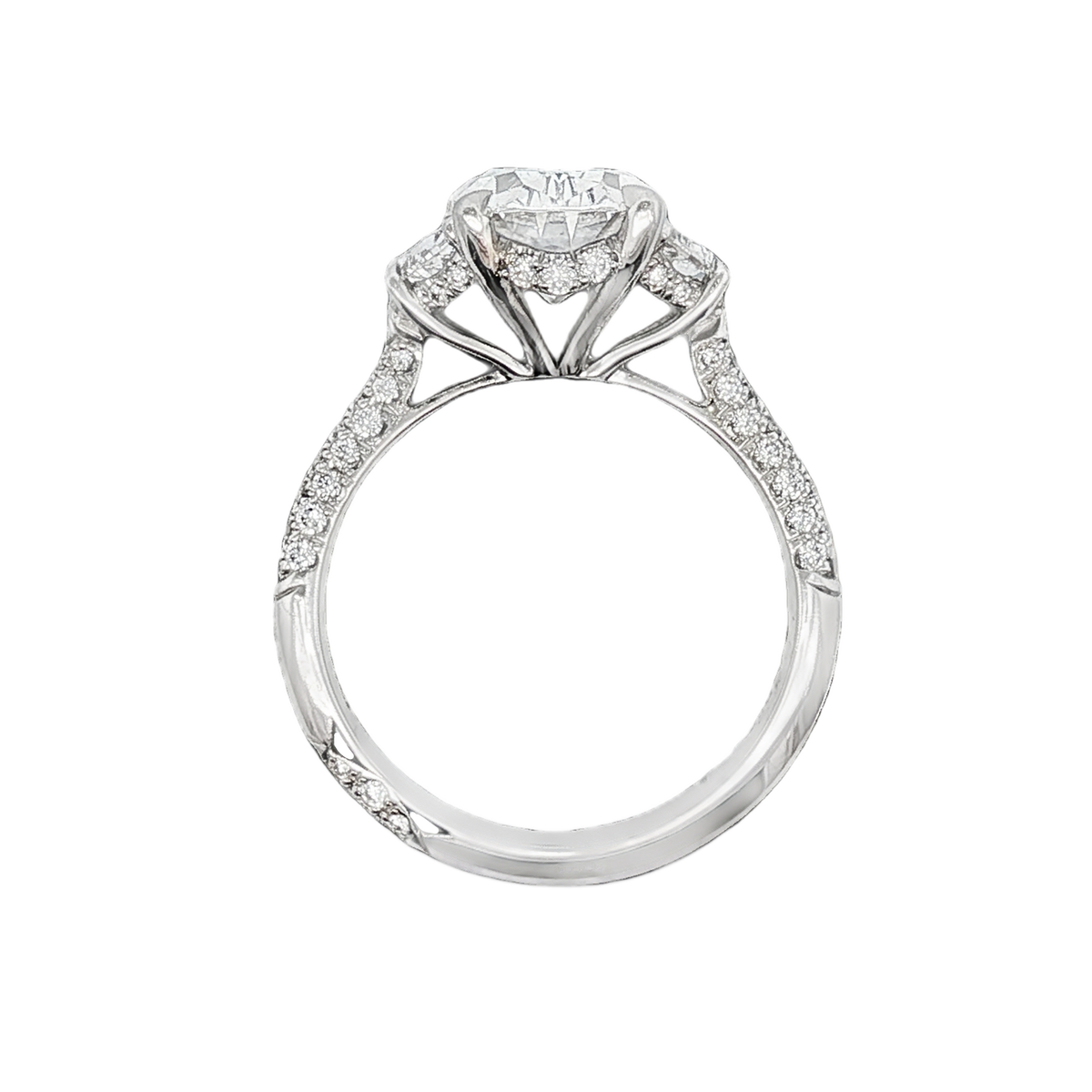Tacori Three Stone Diamond Engagement Ring — photo 3 of 3