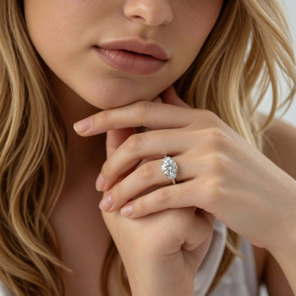 Tacori Three Stone Half Moon Diamond Engagement Ring — photo 2 of 3