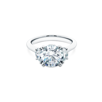 Tacori Three Stone Half Moon Diamond Engagement Ring — photo 1 of 3