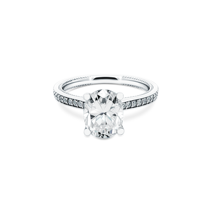 Verragio Oval Diamond Channel Set Engagement Ring — photo 1 of 3