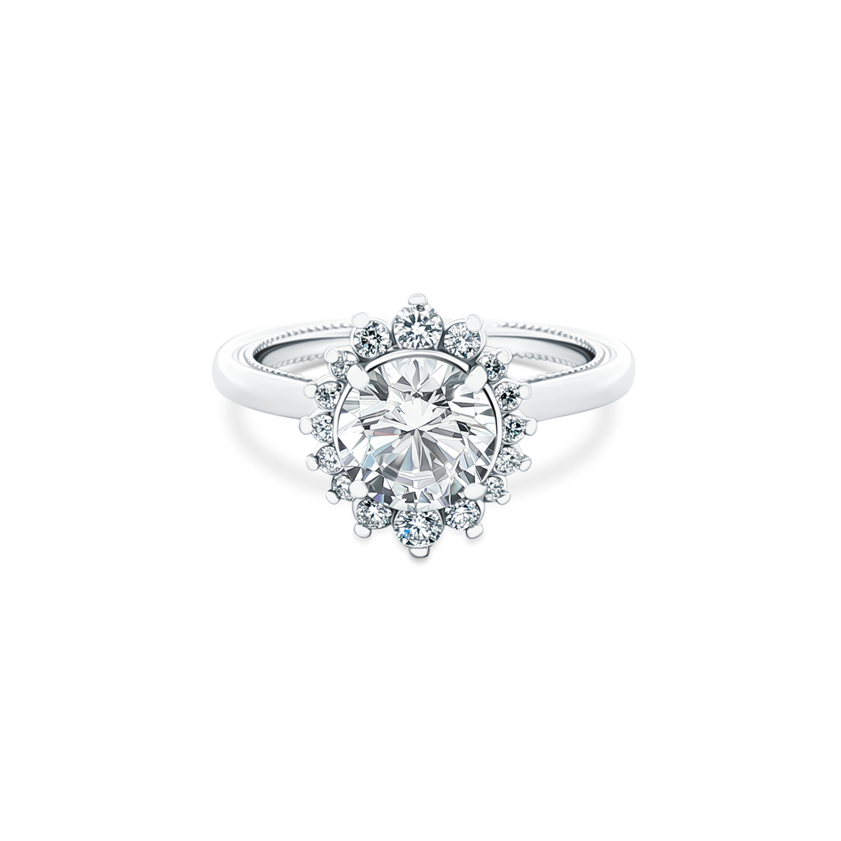 Verragio Round Halo Diamond Engagement Ring — photo 1 of 3