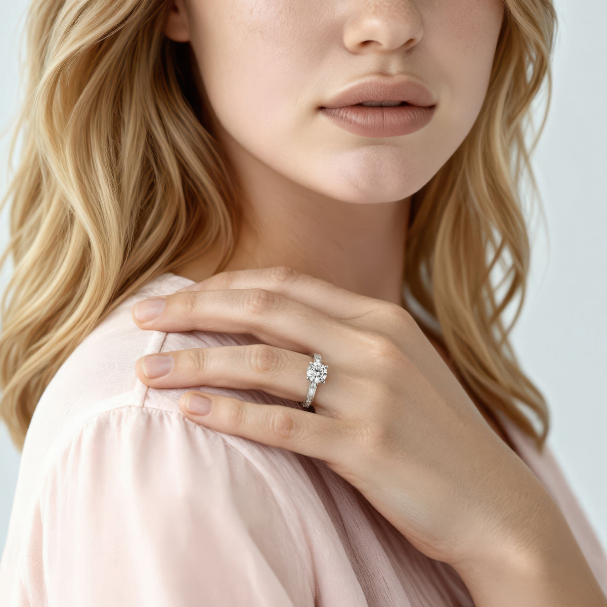 Fana Round Diamond Channel Set Engagement Ring — photo 2 of 3