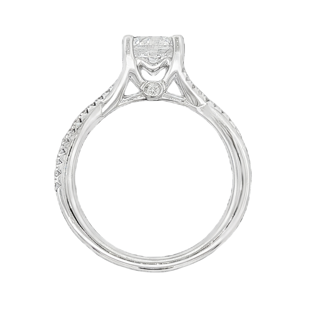 Fana Alternating Diamond Twist Engagement Ring — photo 3 of 3