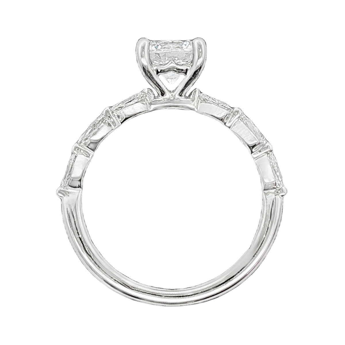 Fana Round Diamond Shared Prong Engagement Ring — photo 3 of 3