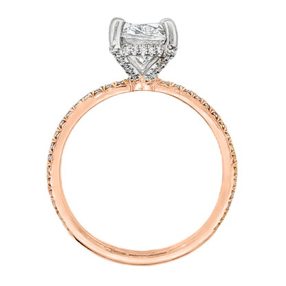 Precision Set Oval Diamond Pave Engagement Ring — photo 3 of 3